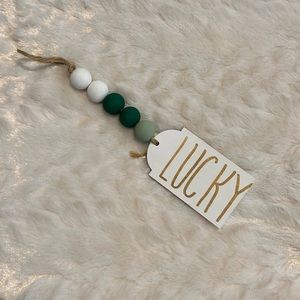 Lucky wood bead garland